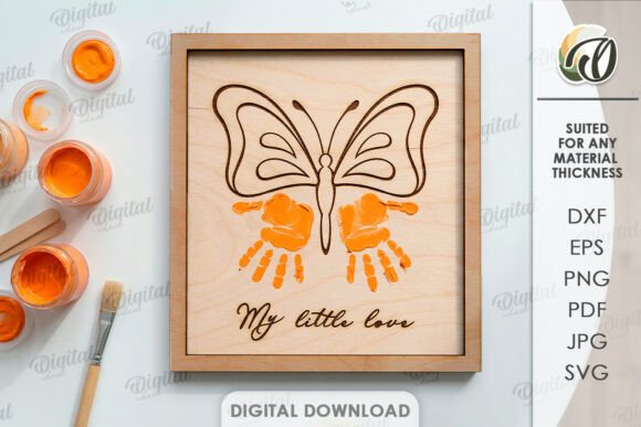 3D Baby Wall Decor Laser Cut Handprint