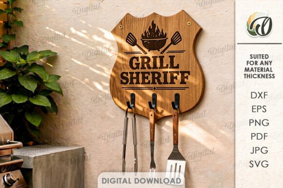 3D BBQ Utensil Rack Laser Cut