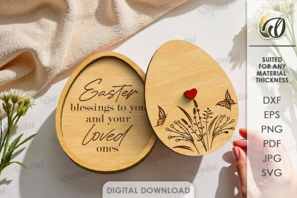 3D Easter Card Laser Cut: A Digital Design Asset