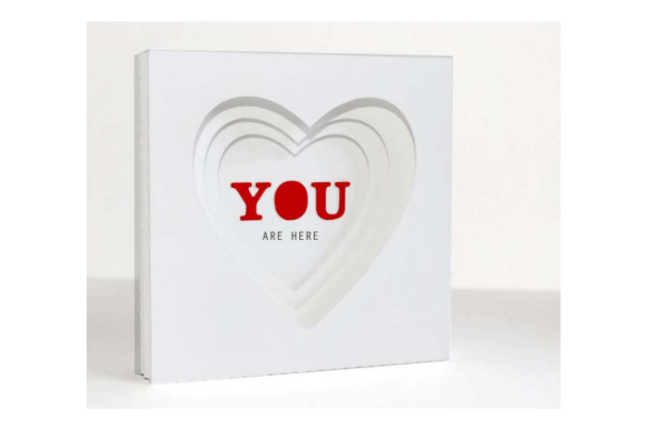 3D Layered Hearts Window Shadow Box Card