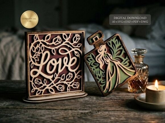 3D Layered Love Perfume Laser Cut SVG: A Practical Guide to Multilayer Decor