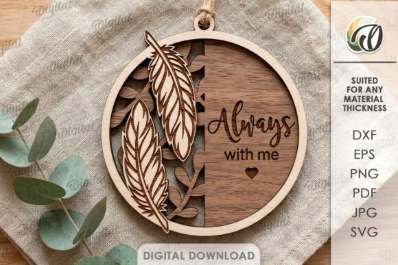 3D Memorial Ornament Laser Cut Design Assets