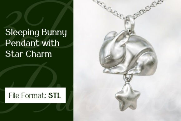 3D Printable Bunny with Star Charm: A Modern Digital Asset for Creators