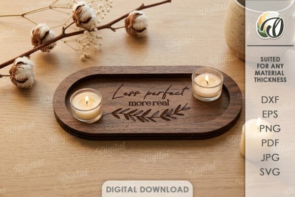 3D Serving Tray Board Laser Cut Design