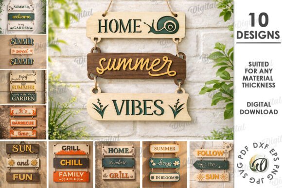 3D Summer Wall Decors Bundle Laser Cut: A Digital Guide for Creators