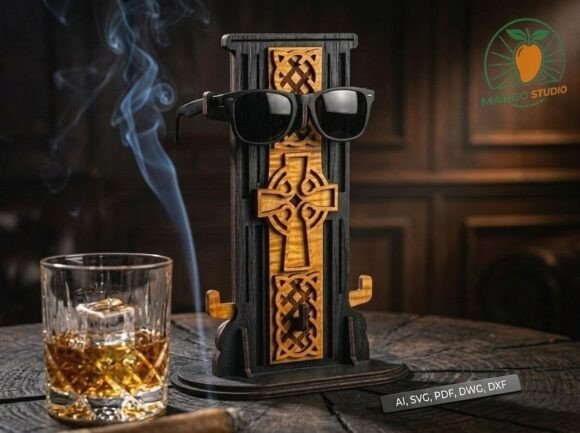 Bringing Ancient Heritage to Your Desk: The Celtic Cross 3D Double Glasses Stand