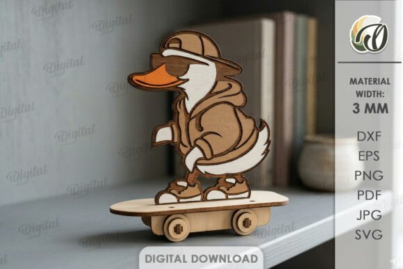 Bringing Motion to Wood: The Art of the 3D Animal on Skateboard Laser Cut
