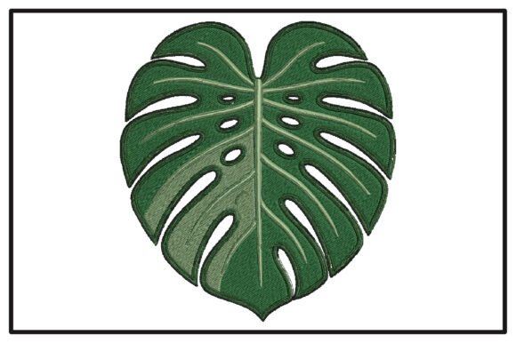 Bringing the Jungle Home: The Art of Detailed Monstera Leaf Embroidery Design
