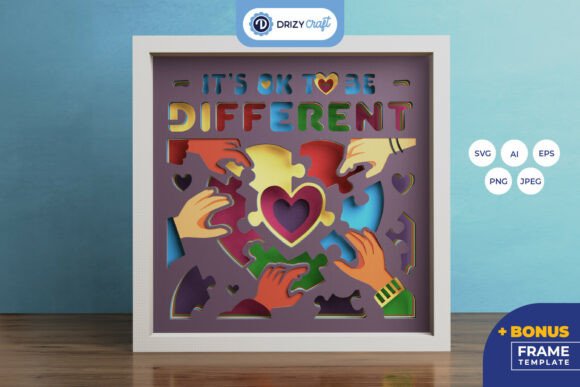 Celebrating Neurodiversity with the It's Ok to Be Different 3D Paper Craft