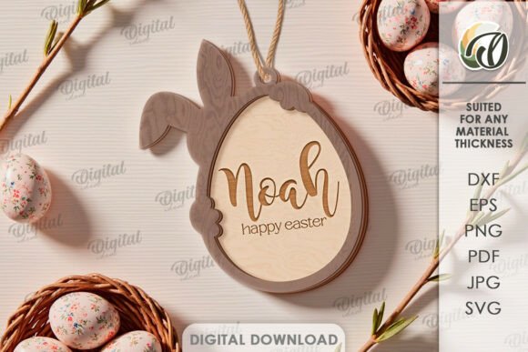 Elevate Your Holiday Decor with 3D Easter Tag Laser Cut Designs
