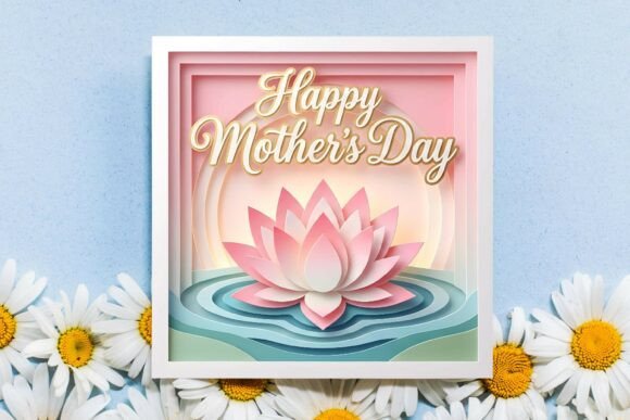 Happy Mother's Day 3D Paper-cut Card PNG: A Digital Design Guide