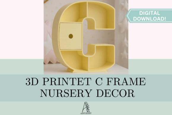 Letter C Organizer STL 3D Print: A Functional Monogram for Modern Spaces