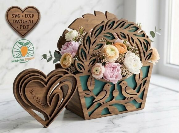 Mastering the Gift Basket with Birds 3D SVG DXF 3mm: A Guide to Precision Laser Craftsmanship