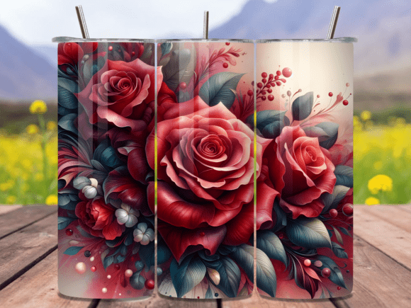 Red Rose 3D Sublimation Tumbler Wrap PNG: A Strategic Asset for Creators