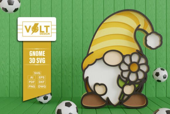 Summer Gnome 3D SVG Multilayered Cut: A Strategic Asset for Digital Creators