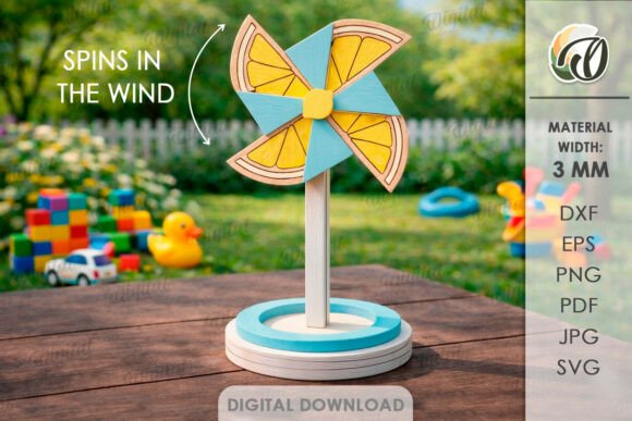 Unlocking Creative Potential with the 3D Pinwheel Stand Laser Cut. Lemon Design